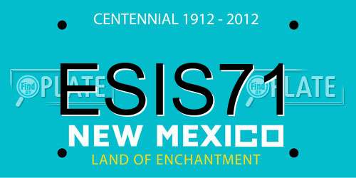 ESIS71 New Mexico License Plate