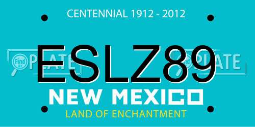 ESLZ89 New Mexico License Plate