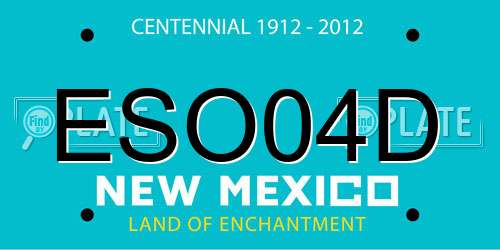 ESO04D New Mexico License Plate
