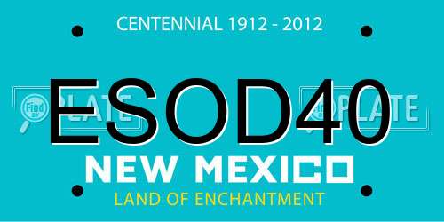 ESOD40 New Mexico License Plate