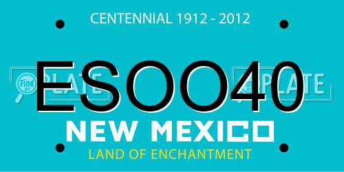 ESOO40 New Mexico License Plate