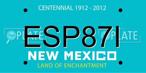ESP87I New Mexico License Plate