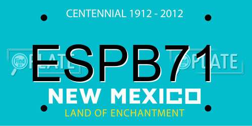 ESPB71 New Mexico License Plate