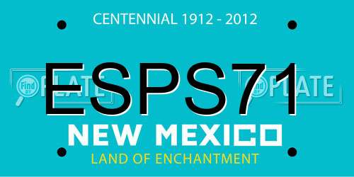 ESPS71 New Mexico License Plate