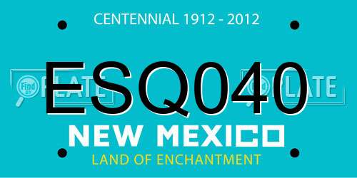 ESQ040 New Mexico License Plate