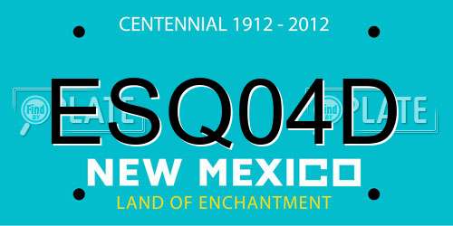 ESQ04D New Mexico License Plate
