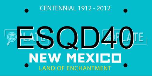 ESQD40 New Mexico License Plate