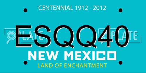 ESQQ40 New Mexico License Plate