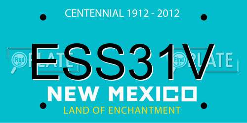 ESS31V New Mexico License Plate