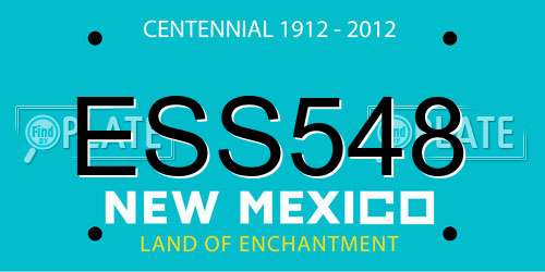 ESS548 New Mexico License Plate