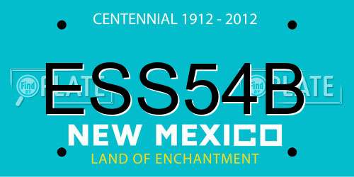 ESS54B New Mexico License Plate