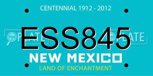 ESS845 New Mexico License Plate