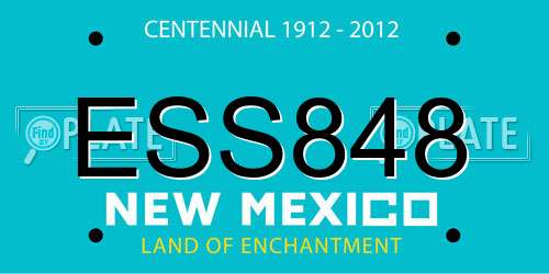 ESS848 New Mexico License Plate