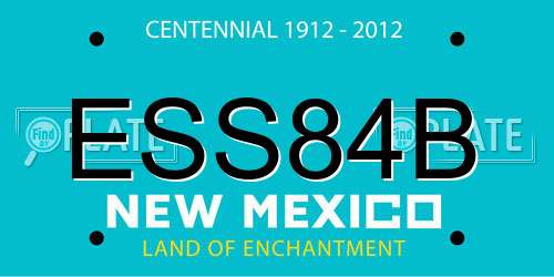 ESS84B New Mexico License Plate