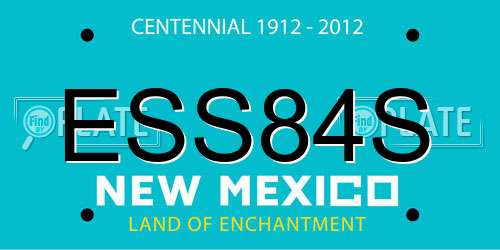 ESS84S New Mexico License Plate