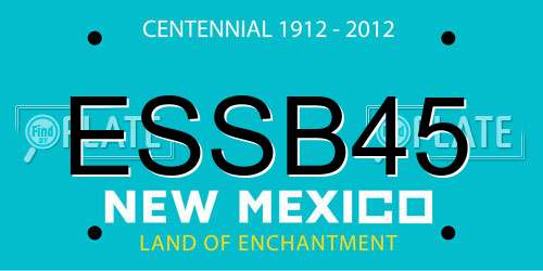 ESSB45 New Mexico License Plate