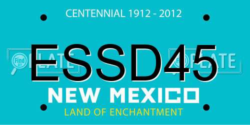ESSD45 New Mexico License Plate