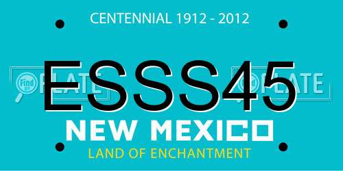 ESSS45 New Mexico License Plate