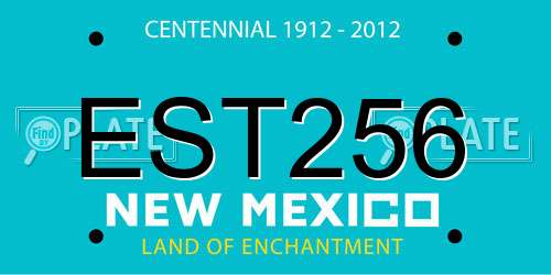 EST256 New Mexico License Plate