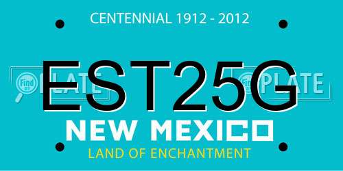 EST25G New Mexico License Plate