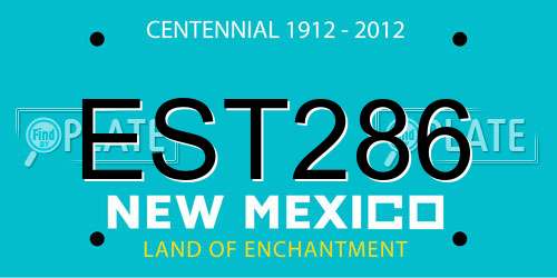 EST286 New Mexico License Plate