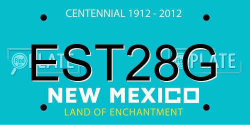 EST28G New Mexico License Plate