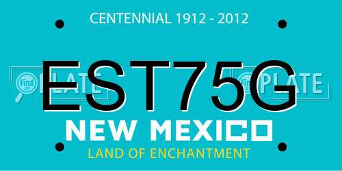 EST75G New Mexico License Plate