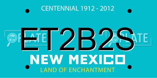 ET2B2S New Mexico License Plate