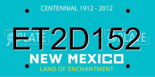ET2D152 New Mexico License Plate