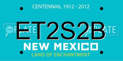 ET2S2B New Mexico License Plate