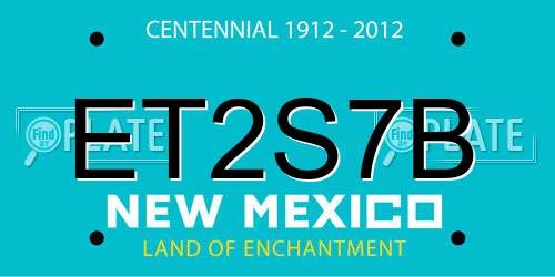 ET2S7B New Mexico License Plate