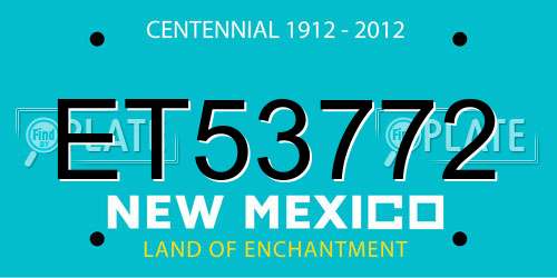 ET53772 New Mexico License Plate