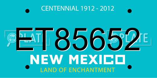 ET85652 New Mexico License Plate