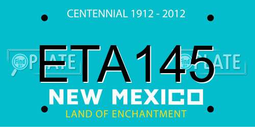 ETA145 New Mexico License Plate