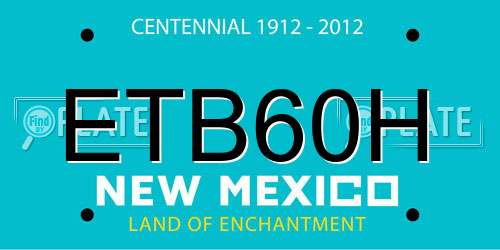 ETB60H New Mexico License Plate