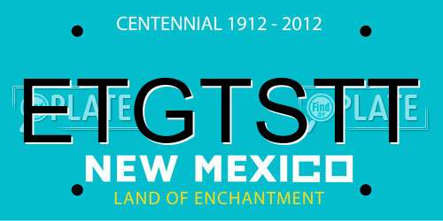 ETGTSTT New Mexico License Plate