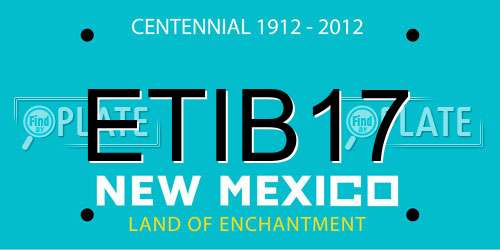 ETIB17 New Mexico License Plate