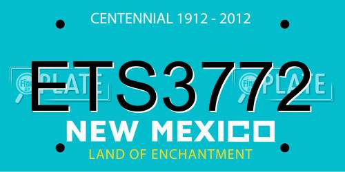 ETS3772 New Mexico License Plate