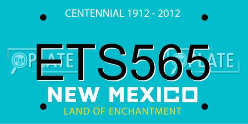 ETS565 New Mexico License Plate