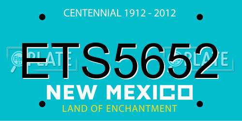 ETS5652 New Mexico License Plate
