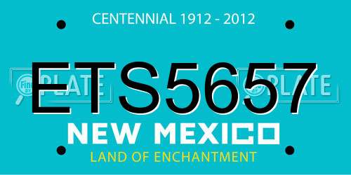ETS5657 New Mexico License Plate