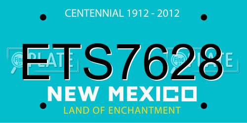 ETS7628 New Mexico License Plate
