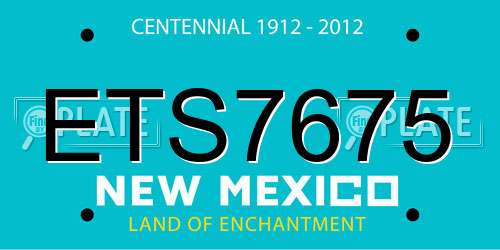 ETS7675 New Mexico License Plate