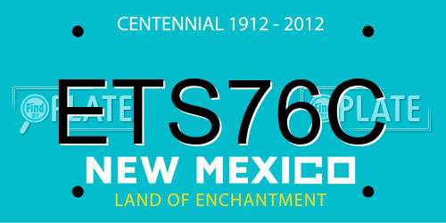 ETS76C New Mexico License Plate