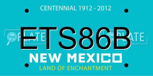 ETS86B New Mexico License Plate