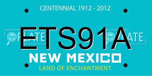 ETS91A New Mexico License Plate