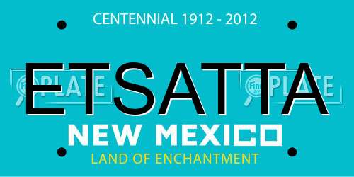 ETSATTA New Mexico License Plate