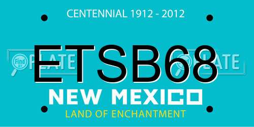 ETSB68 New Mexico License Plate