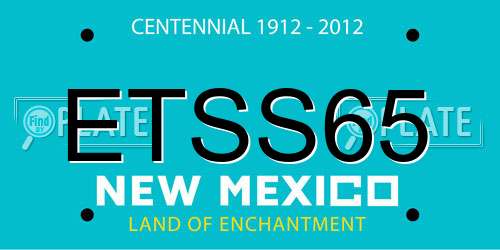 ETSS65 New Mexico License Plate