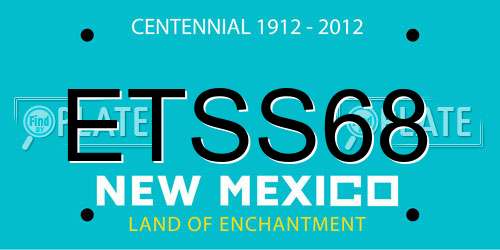 ETSS68 New Mexico License Plate
